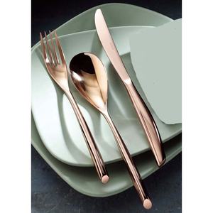 Juego de Cubiertos de Acero Inoxidable con Baño de Oro Rosa, Diseño Moderno, Cubiertos de Alta Calidad para Bodas, Hogar y Hotel - Product Image 1