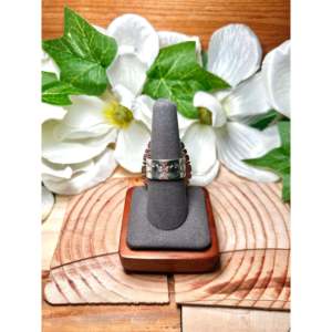 Anillo de Moda Royston de Turquesa y Plata de Ley, Hecho en Navajo, Acero Inoxidable, Talla 9, Engaste de Bisel, Idea de Regalo Elegante - Product Image 4