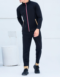 Conjunto Deportivo Informal de Otoño para Hombre, Chaqueta con Capucha Cortavientos 100% Algodón, Ropa Deportiva de Talla Grande de Secado Rápido - Product Image 5