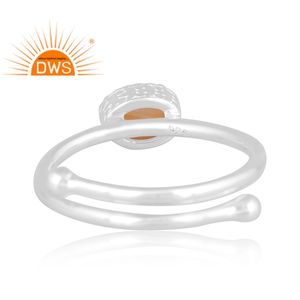 แหวนพลอยซิทรีนธรรมชาติทำจากเงินสเตอริง925ขายดีเครื่องประดับออกแบบได้เองของขวัญสำหรับผู้หญิงสำหรับเธอ - Product Image 2