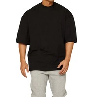 Vente en gros de t-shirt 100% coton surdimensionné pour hommes t-shirt blanc 3d impression bouffée de mousse noir blanc en vrac t-shirts personnalisés