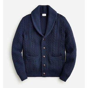 Vente chaude : Cardigan tricoté à manches longues pour bébé, en coton/acrylique épais, à simple boutonnage, col châle, broderie pour garçons - Product Image 5