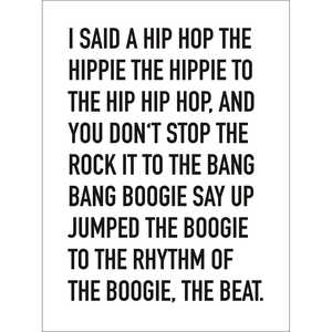 Impresión artística minimalista de hip hop I Said a Hip Hop, con la imagen de la banda Sugarhill - Product Image 1