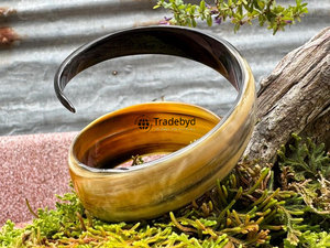 Ensemble de bracelets en corne naturelle, fabrication artisanale, bijoux chics et tendance, légers, qualité supérieure, cadeau unisexe, Tradebyd - Product Image 2