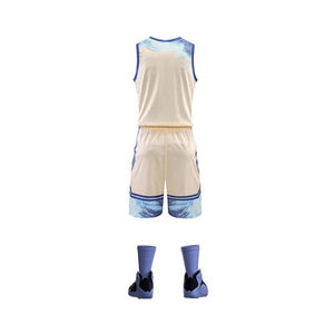 Ensemble d'uniformes de basketball respirants personnalisés de haute qualité avec un design sublimé 3D dernier cri en 100 % polyester et impression de logo OEM - Product Image 6