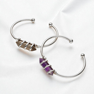 Pulsera de moda hecha a mano para mujer, brazalete semiprecioso de piedras preciosas de ojo de tigre hexagonal puntiagudo, suministro a granel al por mayor - Product Image 5