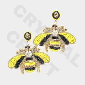 White Leaf Dangle <b>Earrings</b> New Arrival <b>Cross</b>-Border Handmade Beads Gold Trendy Creative for Parties Christian Style - Product Image 6