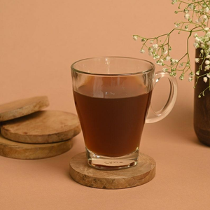 Ensemble de sous-verres en bois élégants et luxueux avec support en fer forgé de style vintage, durable, écologique, fait à la main pour les mariages, Inde - Product Image 4