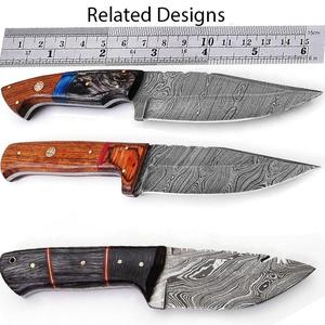 Handmade Custom Damascus Steel Fixed Blade <b>Knife</b> ZR1499 Secure Wood <b>Handle</b> <b>for</b> Hunting Outdoor Industrial Camping OEM Available - Product Image 6