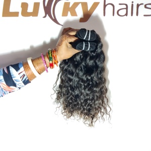 Extensiones de cabello humano sin procesar con cutícula alineada, cabello humano virgen sin procesar, precio al por mayor, templo indio - Product Image 2
