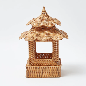 Nouveauté osier à la main rotin pagode lanterne lampes luxe Table fête décor pierre bougeoirs bocaux à bougies en gros Vietnam - Product Image 4