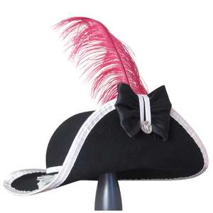Admiral Bicorn Napoléon Costume Chapeau pour Adultes Napoléon Uniforme Laine Chapeau Avec Ruban Tresse Dentelle Bicorne Chapeau - Product Image 6