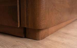 Solid Wood Hand Carved Foldable Extendable <b>Bed</b> Modern Design Strong Frame Premium Finish Durable <b>Storage</b> Space-Saving Urban Home - Product Image 5