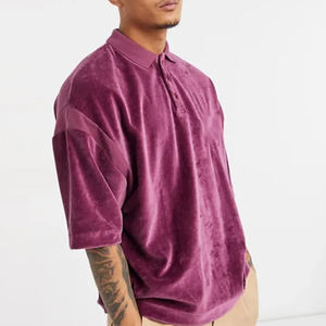 Nouveauté plus doux 100% coton nouvelle mode muscle fit t-shirt polo t-shirt brodé doux coton polos pour hommes - Product Image 3