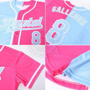 Camiseta de béisbol personalizada del equipo juvenil americano con logotipo bordado a rayas, ropa de softball al por mayor - Product Image 4