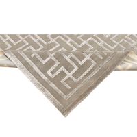 Tapis en soie de bambou à poils moyens, motif abstrait, faits main, sophistiqués et exquis, intemporels, antidérapants, pour toutes les saisons, ensembles de tapis.