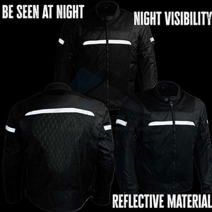 Chaqueta de Motociclista Negra Blindada para Hombre, Diseño de Malla Transpirable, Protección para Todo Clima, Equipo de Carretera para Motocicleta, Malla Protectora Negra - Product Image 4