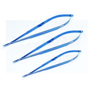 Conjunto de 3 agujas de titanio Castroviejo, sin bloqueo, micro instrumentos oftalmológicos, mandíbulas rectas de 1,2mm de mango plano - Product Image 4