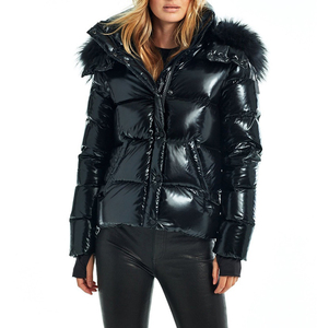 Chaqueta acolchada brillante de burbujas de Invierno y Primavera de alta calidad para mujer, chaqueta acolchada con capucha personalizada, tarifa OEM al por mayor - Product Image 1