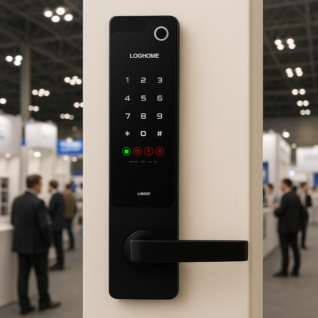 Evernet LH2200F Smart Digital Door Lock Fingerprint Password Card Key Recognition Security 100 Fingerprint Capacity Grade C