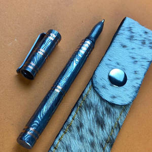 Bolígrafo de Acero de Damasco Hecho a Mano con Patrón Único, Bolígrafo de Escritura de Lujo para Promoción Empresarial, Regalo Corporativo y Uso Personal - Product Image 2