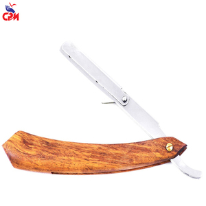 Maquinilla de afeitar Manual con mango de madera para hombre, maquinilla de afeitar con borde de acero, plegable, para Barbero, barba y pelo - Product Image 6