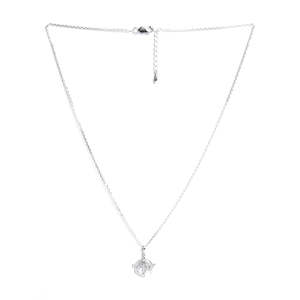 Cadena con Colgante Shri Ram Plateado con Baño de Rodio, Joyería Moderna con Diamantes, Circonitas, Moissanita y Perlas en Platino, Oro y Oro Rosa - Product Image 4