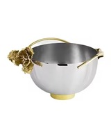 Juego de 3 juntas de acero inoxidable y latón para servir, Decoración de mesa de comedor, cuenco para servir, cuenco para servir para nueces, aperitivos, ensalada, etc.