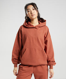 Tenues de jogging décontractées 2 pièces personnalisées pour femmes ensemble de survêtements en polaire à manches longues hiver logo personnalisé grande taille - Product Image 5