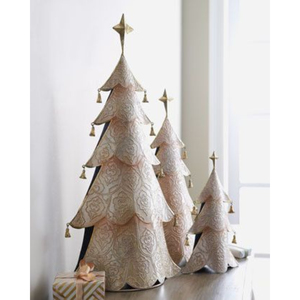 เชิงเทียนตาข่ายโลหะสีทองแบบโบราณสำหรับตกแต่งต้นคริสต์มาสโคมไฟทรงกรวยสำหรับวางกลางโต๊ะสินค้าคริสต์มาสยอดนิยม - Product Image 5