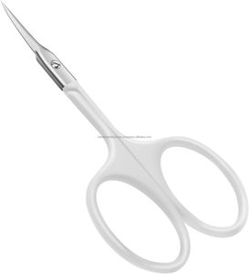 Ciseaux à cuticules russes de précision, manucure, sourcils, peau sèche, acier inoxydable, lame extra fine courbée, ciseaux à ongles, logo - Product Image 1