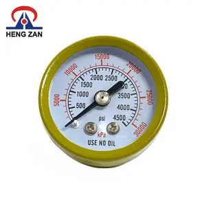 HENGZAN küçük mini hava basıncı ayar manometresi ile 40mm pirinç durumda