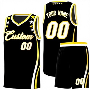 Maillot de basket-ball unisexe personnalisable, séchage rapide, respirant, sans manches, 100% polyester, ensemble, taille plus, uniformes de sport d'été - Product Image 2