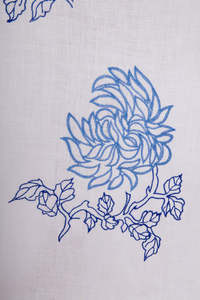 Fabricación de alta calidad cuello cuadrado manga corta abullonada tie-back bodycon de cintura alta estampado hasta el suelo vestido blanco para mujer - Product Image 3