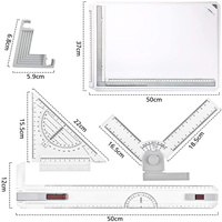 Table à Dessin Métrique Portable A3, Ensemble d'Outils de Traçage Architecturaux Techniques pour Croquis