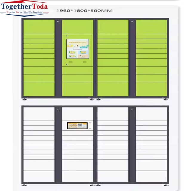 Outdoor Waterproof Smart Locker Intelligent Electronic Code-based Storage for Parcel Delivery Steel