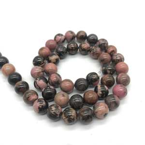 Natural Win Rhodonite Rare Pink Beads Strand IGI Certified Jewelry Making Balance Heart Chakra Energy Calmante Meditación Regalo - Product Image 2