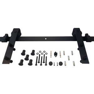 INTERSTEEL Juego Completo 450101, Sistema de Puertas Corredizas de Madera Negra de 100 kg y 2000 mm, Rieles para Cortinas de Pared de 38-40 mm, Accesorios - Product Image 1