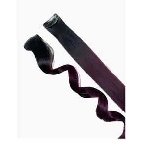 Neueste gestaltete Ombre Violet Streifen Clip-In-Haarverlängerung mit 100 % Virgin Remy menschlichen Haarverlängerungen von Exporteurs