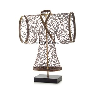 La figura humana chapada en oro de alto grado más vendida con alas diseñador escultura de Metal de calidad Superior suministro de decoración para el hogar y el Hotel - Product Image 6