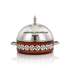 Marmite en nacre Casserole de créateur faite à la main de belle qualité Nouveau chauffe-plats en métal de luxe le plus vendu - Product Image 1