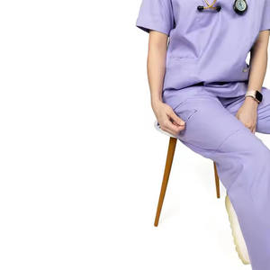 Ropa DE TRABAJO PARA Hospital de mujer de manga corta con cuello en V, quirófano, médico, enfermera, lavado, mono médico, uniforme de fregado - Product Image 4