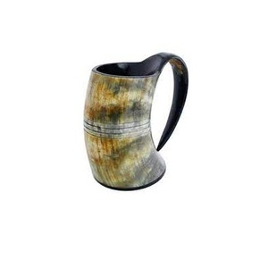 Pure Brand Natural Taza de cuerno vikingo hecha a mano Auténtica jarra de cerveza medieval con espejo pulido y la mejor calidad - Product Image 6