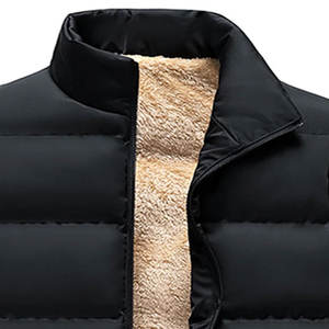 OEM <b>Men's</b> Waterproof Quilted Puffer <b>Vest</b> Winter Warm <b>Fleece</b> Lined Stand Collar Full Zip Sleeveless Breathable High Casual Bubble - Product Image 5