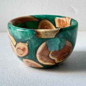 Modern <b>Large</b> Eco-Friendly Resin <b>Wood</b> Joint Serving <b>Bowl</b> New Dough Mixing <b>Bowl</b> Luxury Kitchen Hotel Home Restaurant Supplies - Product Image 3