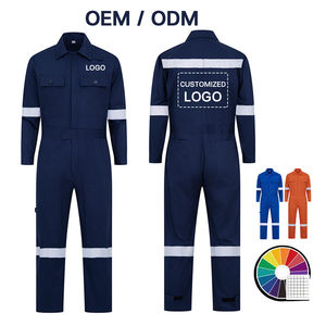 Combinaison de travail d'été légère en polyester ignifuge haute visibilité pour travaux à chaud, respirante et absorbant la transpiration - Product Image 1