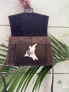 Nuevo bolso de mano de moda para mujer, bolso de mano de cuero de vaca, bolso de hombro de cuero de piel de vaca con estilo para mujer - Product Image 5