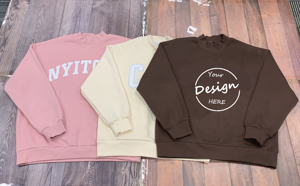Tùy Chỉnh Mockneck Cotton Heavyweight Jumper Thêu Mềm Lông Cừu Cao Cổ Crewneck Quá Khổ Mock Cổ Áo Phụ Nữ - Product Image 3