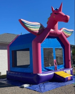 Thương mại Kỳ Lân bơm hơi nhà trẻ em nhảy lâu đài bao gồm quạt gió <span class=keywords><strong>CE</strong></span> Chứng nhận bảo hành 3 năm 12 người - Product Image 3