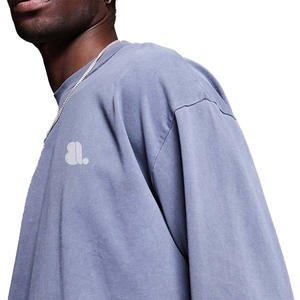 Camiseta de Manga Larga para Hombre con Lavado Ácido, Logotipo Personalizado, Camiseta Vintage con Lavado Ácido - Product Image 2